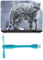 Print Shapes white leopard Combo Set(Multicolor)   Laptop Accessories  (Print Shapes)