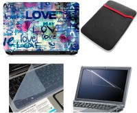 Namo Art Laptop Accessories Love typography 4in1 14.1 Combo Set(MultiColour)   Laptop Accessories  (Namo Art)