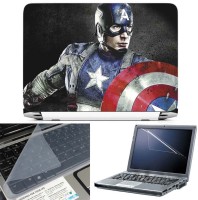 FineArts Captain America 3 in 1 Laptop Skin Pack With Screen Guard & Key Protector Combo Set(Multicolor)   Laptop Accessories  (FineArts)
