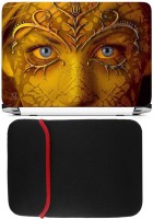 FineArts Lady Face Art Laptop Skin with Reversible Laptop Sleeve Combo Set(Multicolor)   Laptop Accessories  (FineArts)