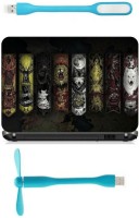 Print Shapes Animal Face 3d Combo Set(Multicolor)   Laptop Accessories  (Print Shapes)