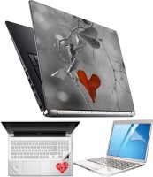 View FineArts Heart H11 4 in 1 Laptop Skin Pack with Screen Guard, Key Protector and Palmrest Skin Combo Set(Multicolor) Laptop Accessories Price Online(FineArts)