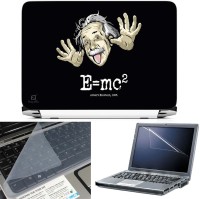 FineArts E MC2 Albert Einstein 3 in 1 Laptop Skin Pack With Screen Guard & Key Protector Combo Set(Multicolor)   Laptop Accessories  (FineArts)
