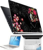 View FineArts Floral 4 in 1 Laptop Skin Pack with Screen Guard, Key Protector and Palmrest Skin Combo Set(Multicolor) Laptop Accessories Price Online(FineArts)