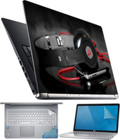 FineArts Headphone With Mobile 4 in 1 Laptop Skin Pack with Screen Guard, Key Protector and Palmrest Skin Combo Set(Multicolor) RS.349.00