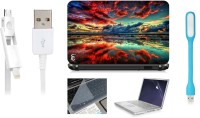 Print Shapes Clouds in nature Laptop Skin with Screen Guard ,Key Guard,Usb led and Charging Data Cable Combo Set(Multicolor)   Laptop Accessories  (Print Shapes)