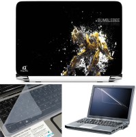 View FineArts Bumblebee 3 in 1 Laptop Skin Pack With Screen Guard & Key Protector Combo Set(Multicolor) Laptop Accessories Price Online(FineArts)