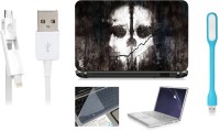 Print Shapes Skull Cracked face Combo Set(Multicolor)   Laptop Accessories  (Print Shapes)