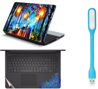 Namo Arts Laptop Skins with Track Pad Skin and USB Led Light LISLEDHQ1074 Combo Set(Multicolor)   Laptop Accessories  (Namo Arts)