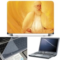 FineArts Guru Nanak Dev Yellow Dress 3 in 1 Laptop Skin Pack With Screen Guard & Key Protector Combo Set(Multicolor)   Laptop Accessories  (FineArts)