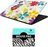 FineArts Floral - LS5640 Laptop Skin and Mouse Pad Combo Set(Multicolor)   Laptop Accessories  (FineArts)