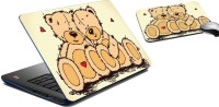 meSleep Teddy Bear Laptop Skin And Mouse Pad 412 Combo Set(Multicolor)   Laptop Accessories  (meSleep)