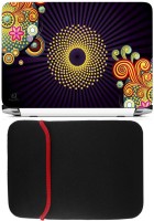 FineArts Rangoli Art Laptop Skin with Reversible Laptop Sleeve Combo Set(Multicolor)   Laptop Accessories  (FineArts)