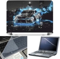 FineArts Electric Car 3 in 1 Laptop Skin Pack With Screen Guard & Key Protector Combo Set(Multicolor)   Laptop Accessories  (FineArts)