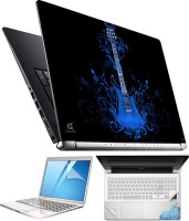 FineArts Blue Guitar Floral 4 in 1 Laptop Skin Pack with Screen Guard, Key Protector and Palmrest Skin Combo Set(Multicolor)   Laptop Accessories  (FineArts)