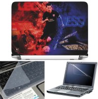 FineArts Lionel Messi - FCB 3 in 1 Laptop Skin Pack With Screen Guard & Key Protector Combo Set(Multicolor)   Laptop Accessories  (FineArts)
