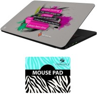 FineArts Quotes - LS5802 Laptop Skin and Mouse Pad Combo Set(Multicolor)   Laptop Accessories  (FineArts)