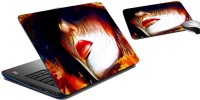 meSleep Shaded Face Laptop Skin And Mouse Pad 297 Combo Set(Multicolor)   Laptop Accessories  (meSleep)