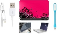 Print Shapes Pink Bird texture Combo Set(Multicolor)   Laptop Accessories  (Print Shapes)