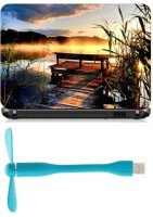 Print Shapes sunset & bench Combo Set(Multicolor)   Laptop Accessories  (Print Shapes)