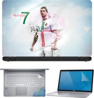 FineArts Cristiano Ronaldo 7 4 in 1 Laptop Skin Pack with Screen Guard, Key Protector and Palmrest Skin Combo Set(Multicolor)   Laptop Accessories  (FineArts)