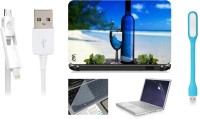 Print Shapes Wine Bottles in Beach Combo Set(Multicolor)   Laptop Accessories  (Print Shapes)