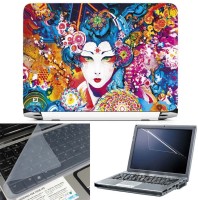 FineArts Abstract Face 3 in 1 Laptop Skin Pack With Screen Guard & Key Protector Combo Set(Multicolor)   Laptop Accessories  (FineArts)