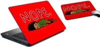 meSleep Nope Laptop Skin And Mouse Pad 272 Combo Set(Multicolor)   Laptop Accessories  (meSleep)