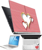 FineArts Heart H070 4 in 1 Laptop Skin Pack with Screen Guard, Key Protector and Palmrest Skin Combo Set(Multicolor)   Laptop Accessories  (FineArts)