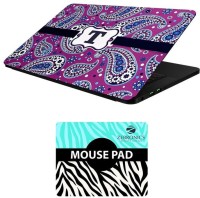 View FineArts Alphabet Design - LS5208 Laptop Skin and Mouse Pad Combo Set(Multicolor) Laptop Accessories Price Online(FineArts)