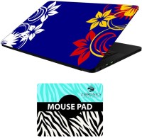 FineArts Floral - LS5572 Laptop Skin and Mouse Pad Combo Set(Multicolor)   Laptop Accessories  (FineArts)