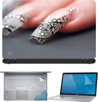 View FineArts Nail Paint 4 in 1 Laptop Skin Pack with Screen Guard, Key Protector and Palmrest Skin Combo Set(Multicolor) Laptop Accessories Price Online(FineArts)