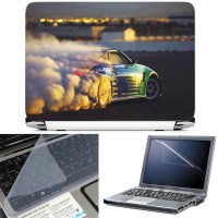 FineArts Drifting Motor 3 in 1 Laptop Skin Pack With Screen Guard & Key Protector Combo Set(Multicolor)   Laptop Accessories  (FineArts)