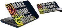 meSleep Make Some Noise Laptop Skin And Mouse Pad 302 Combo Set(Multicolor)   Laptop Accessories  (meSleep)