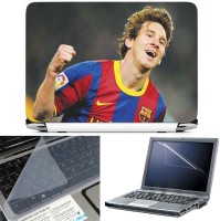 FineArts Lionel Messi 4 3 in 1 Laptop Skin Pack With Screen Guard & Key Protector Combo Set(Multicolor)   Laptop Accessories  (FineArts)