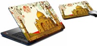 meSleep Taj Laptop Skin And Mouse Pad 308 Combo Set(Multicolor)   Laptop Accessories  (meSleep)