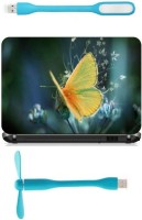 Print Shapes Fluffy yellow butterfly Combo Set(Multicolor)   Laptop Accessories  (Print Shapes)