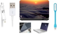View Print Shapes Sunrise 3 Laptop Skin with Screen Guard ,Key Guard,Usb led and Charging Data Cable Combo Set(Multicolor) Laptop Accessories Price Online(Print Shapes)
