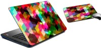 meSleep Abstract Laptop Skin And Mouse Pad 411 Combo Set(Multicolor)   Laptop Accessories  (meSleep)