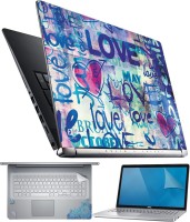 FineArts Love Blue 4 in 1 Laptop Skin Pack with Screen Guard, Key Protector and Palmrest Skin Combo Set(Multicolor)   Laptop Accessories  (FineArts)