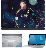 FineArts Cristiano Ronaldo 1 4 in 1 Laptop Skin Pack with Screen Guard, Key Protector and Palmrest Skin Combo Set(Multicolor)   Laptop Accessories  (FineArts)