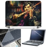 FineArts Sherlock Holmes 3 in 1 Laptop Skin Pack With Screen Guard & Key Protector Combo Set(Multicolor)   Laptop Accessories  (FineArts)