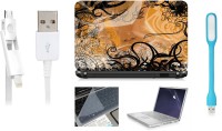 Print Shapes Abstract arts Laptop Skin with Screen Guard ,Key Guard,Usb led and Charging Data Cable Combo Set(Multicolor)   Laptop Accessories  (Print Shapes)
