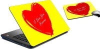 meSleep Heart Laptop Skin And Mouse Pad 404 Combo Set(Multicolor)   Laptop Accessories  (meSleep)