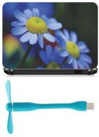 Print Shapes blue flowers Combo Set(Multicolor)   Laptop Accessories  (Print Shapes)