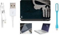 Print Shapes Blue Half skull Combo Set(Multicolor)   Laptop Accessories  (Print Shapes)