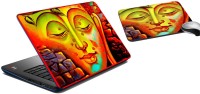 meSleep Yellow Budha Laptop Skin And Mouse Pad 305 Combo Set(Multicolor)   Laptop Accessories  (meSleep)