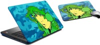 meSleep Green Girl Laptop Skin And Mouse Pad 287 Combo Set(Multicolor)   Laptop Accessories  (meSleep)