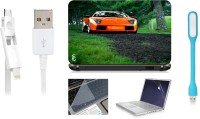 Print Shapes Orange Car Combo Set(Multicolor)   Laptop Accessories  (Print Shapes)