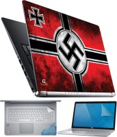 FineArts Hitler Flag 4 in 1 Laptop Skin Pack with Screen Guard, Key Protector and Palmrest Skin Combo Set(Multicolor)   Laptop Accessories  (FineArts)